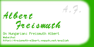 albert freismuth business card